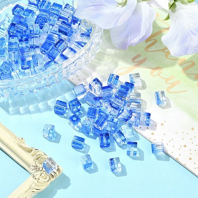 100Pcs Baking Paint Transparent Glass Beads DGLA-YW0001-35D-1