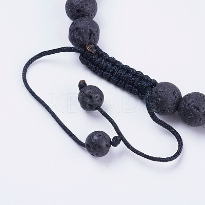Adjustable Nylon Cord Braided Bead Bracelets BJEW-F308-57B-1