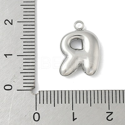 304 Stainless Steel Initial Pendants STAS-S186-12R-P-1