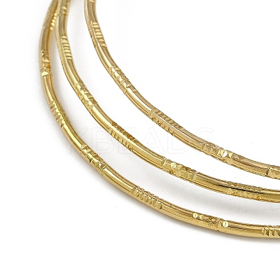 7Pcs Vacuum Plating PVD Vacuum Plating 201 Stainless Steel Bangles Sets for Women BJEW-F476-04G-1