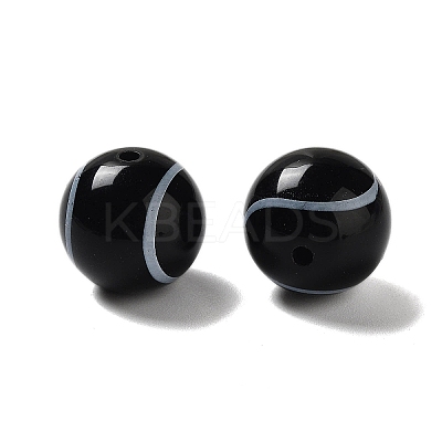 Sport Theme Opaque Resin Tennis Beads RESI-XCP0002-18-1