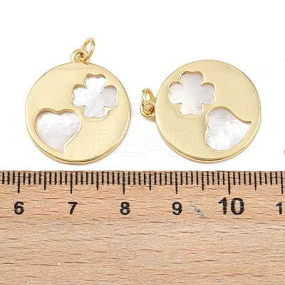 Natural Shell Pendants KK-L251-44G-A04-1