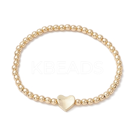 304 Stainless Steel Round Beads Stretch Bracelets BJEW-JB11216-1