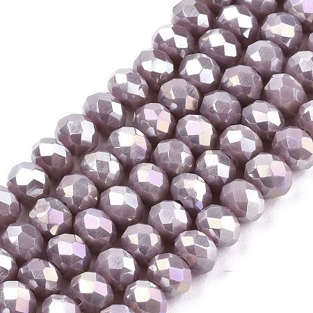Electroplate Glass Beads Strands LS-EGLA-A034-P8mm-B19-1