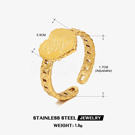 201 Stainless Steel Cuff Open Rings FS-WG76F01-13-1