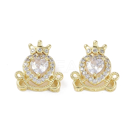 Brass Pave Clear Cubic Zirconia Multi-Strand Links LS-KK-B087-17G-1