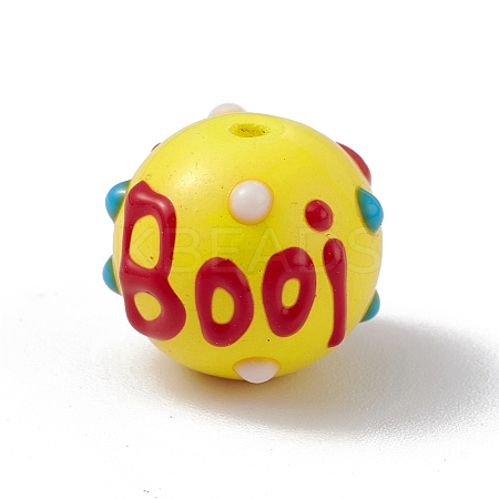 Opaque Painted Glass Beads LS-GLAA-B001-01A-1