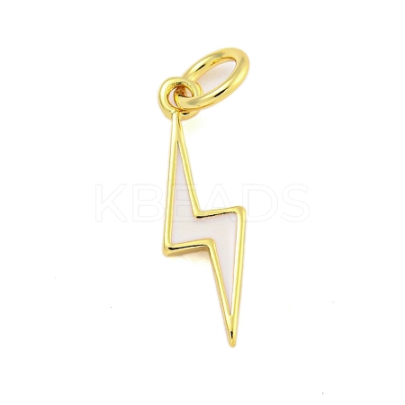 Rack Plating Brass Enamel Pendants KK-U021-16A-G-1