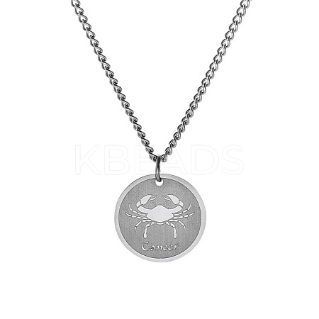 Non-Tarnish 304 Stainless Steel 12 Constellation Pendant Necklaces for Sweater FZ0908-2-1