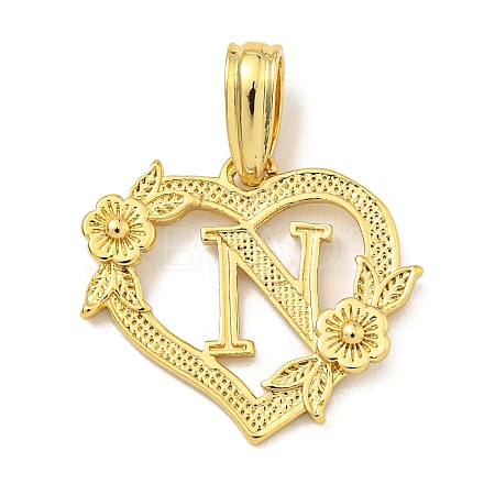 Heart Brass Pendants KK-I714-04G-N-1