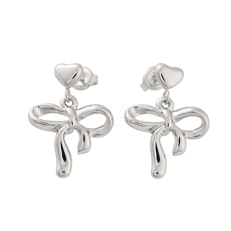 Tarnish Resistant 304 Stainless Steel Dangle Stud Earrings EJEW-H115-06P-1