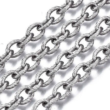 Tarnish Resistant 304 Stainless Steel Cable Chains CHS-T003-23B-P-1