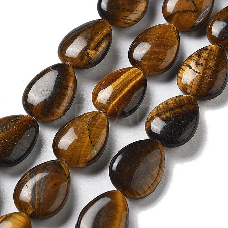 Natural Tiger Eye Beads Strands G-P528-L08-01-1