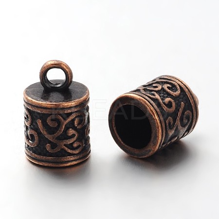 Tibetan Style Cord Ends TIBEP-LF10887YKG-R-LF-1
