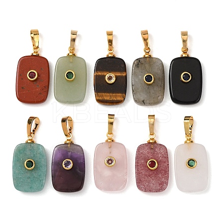 Natural Mixed Stone Pendants G-P628-01G-M-1