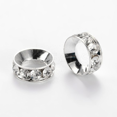 Alloy Rhinestone Rondelle Space Beads LS-ALRI-E134-02S-1