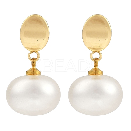 201 Stainless Steel Oval Stud Earrings LS-EJEW-I309-19G-1