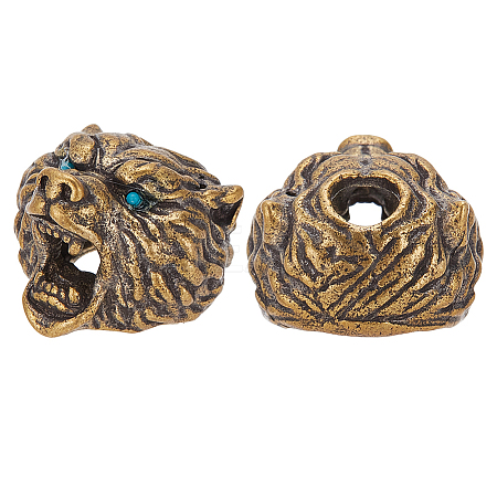 2Pcs Tibetan Style Alloy European Beads TIBEB-BC0001-05AB-1