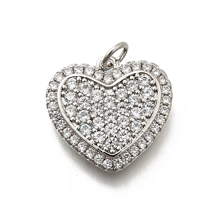 Brass Micro Pave Cubic Zirconia Pendants KK-P295-24P-1