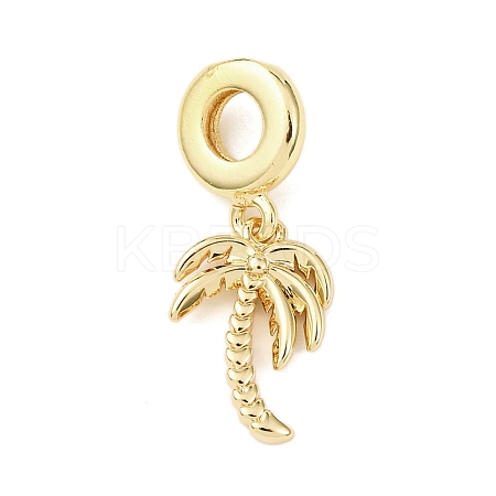 Brass European Dangle Charms KK-B159-05G-1