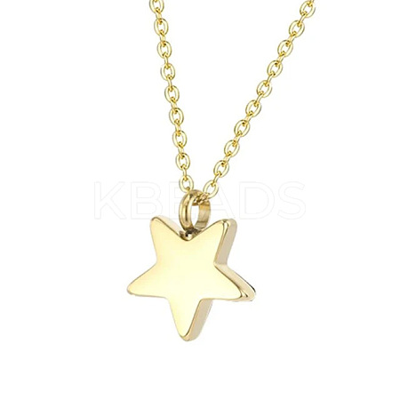 Star Stainless Steel Pendant Necklace PW-WG9E3BB-02-1