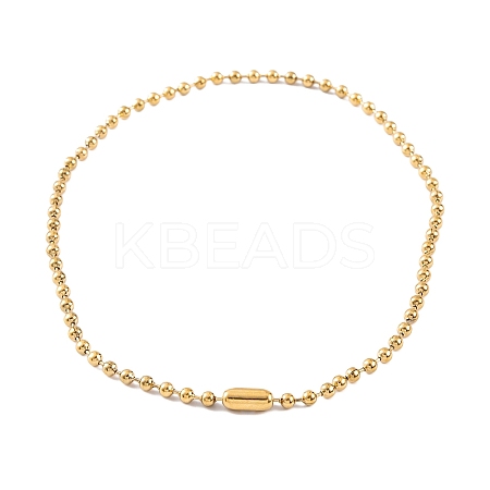 Ion Plating(IP) 304 Stainless Steel Ball Chain Necklaces for Women NJEW-G135-01D-G-1