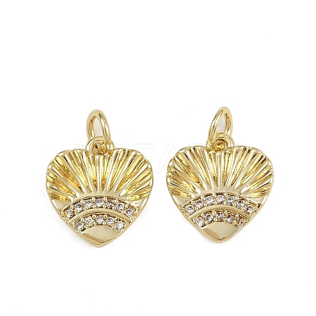 Brass Micro Pave Cubic Zirconia Pendants ZIRC-I367-04G-05-1