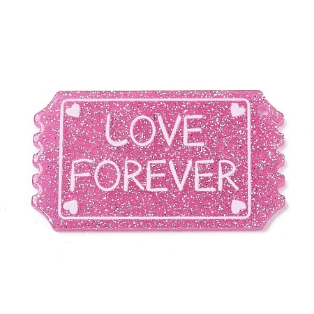 Valentine's Day Printed Opaque Acrylic Pendants FIND-D283-11E-1