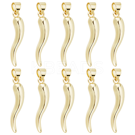 10Pcs Brass Pendants KK-BBC0011-39-1