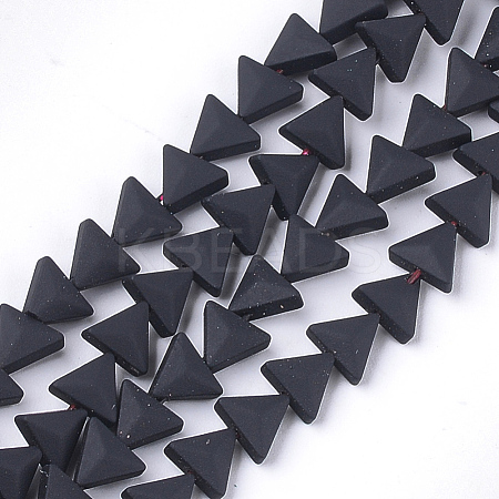 Spray Painted Non-magnetic Synthetic Hematite Beads Strands G-T116-15-17-1