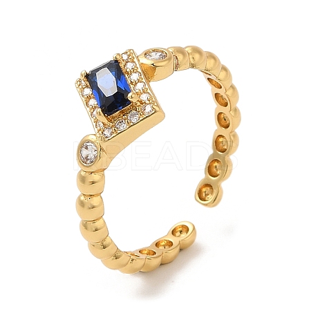 Rack Plating Brass Cuff Rings RJEW-D008-13G-1