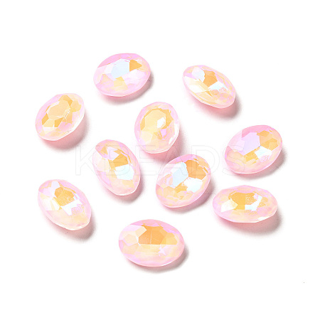 Mocha Fluorescent Style Glass Rhinestone Cabochons GGLA-M005-01B-223MK-1