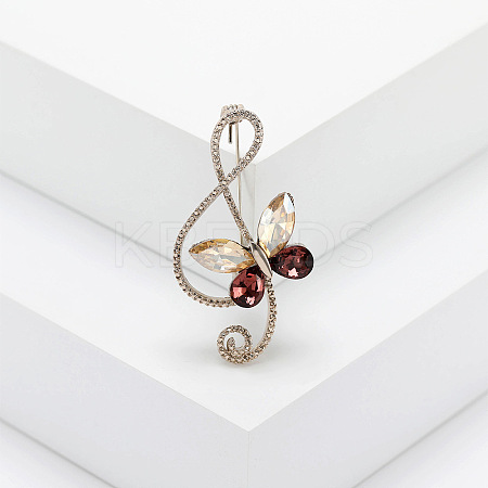 Alloy Rhinestone Safety Pin Brooch PW23101831228-1