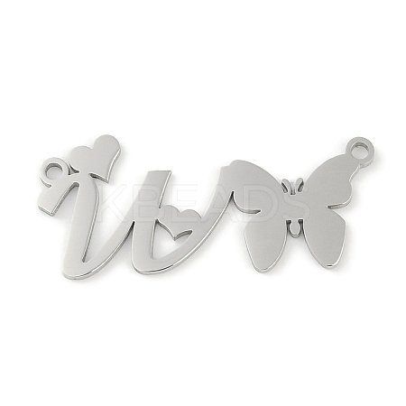 Non-Tarnish 304 Stainless Steel Pendants STAS-L279-002P-W-1