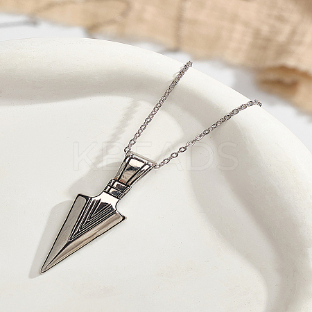 1Pc Triangle Pendulum 304 Stainless Steel Big Pendants STAS-LP0002-75-1