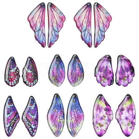 Transparent Epoxy Resin Pendants RESI-FS0002-33B-1