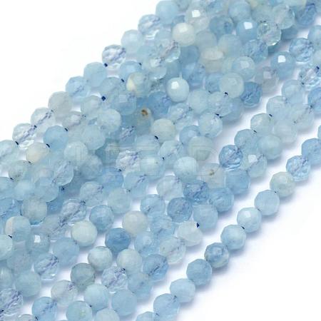 Natural Aquamarine Beads Strands G-E411-19B-2mm-1