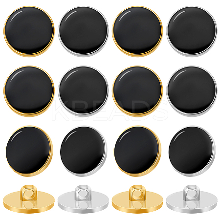 100Pcs 2 Colors Plastic Shank Buttons BUTT-GA0001-12B-1
