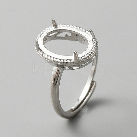 Adjustable Brass Solitaire Ring Settings FIND-WH0120-63C-1