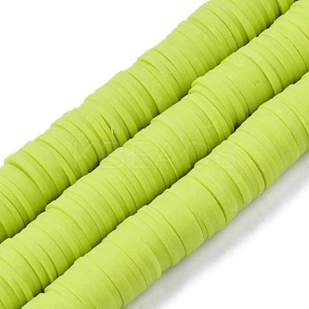 Flat Round Handmade Polymer Clay Beads CLAY-R067-12mm-10-1