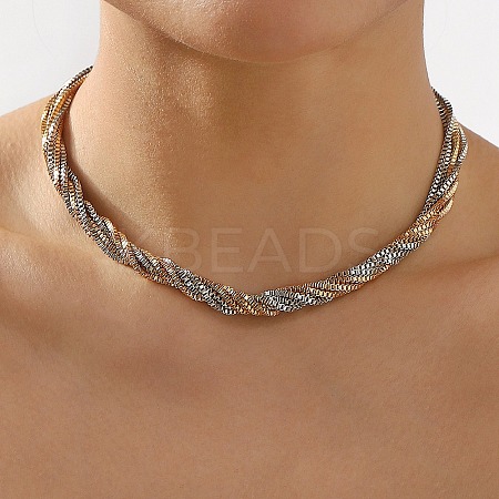 Iron Box Chain Necklaces NJEW-U046-03GP-1