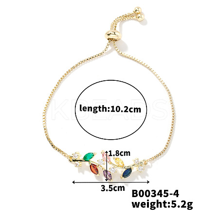 Fashionable European and American Style Rhinestone Slider Bracelets MB3547-4-1
