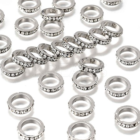 Brass Rhinestone Spacer Beads RB-H252-01P-1