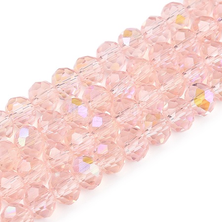 Electroplate Glass Beads Strands EGLA-A044-T6mm-L22-1