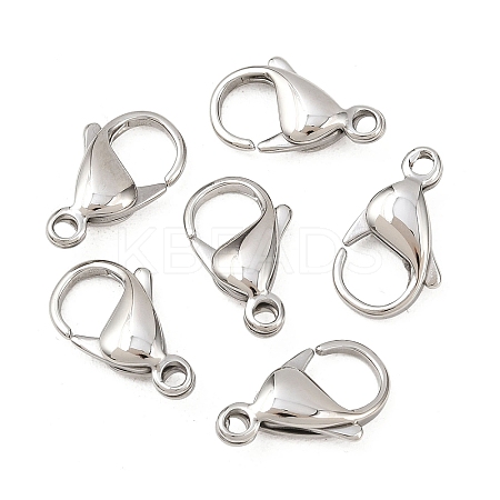 Tarnish Resistant 316 Surgical Stainless Steel Lobster Claw Clasps STAS-316-FL18A-1