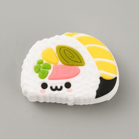 Sushi Food Grade Eco-Friendly Silicone Beads SIL-WH0012-036A-1