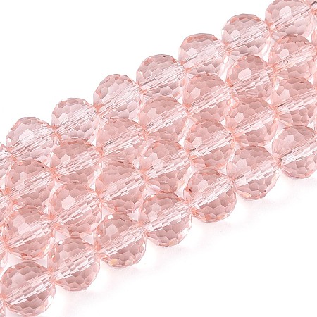 Transparent Glass Bead Strands GLAA-R095-8mm-35-1