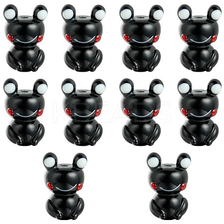 10Pcs Handmade Bumpy Lampwork Beads LAMP-SZ0001-66B-1