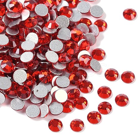 Light Siam Faceted Glass Flat Back Rhinestone for Garment X-RGLA-C002-SS12-227-1