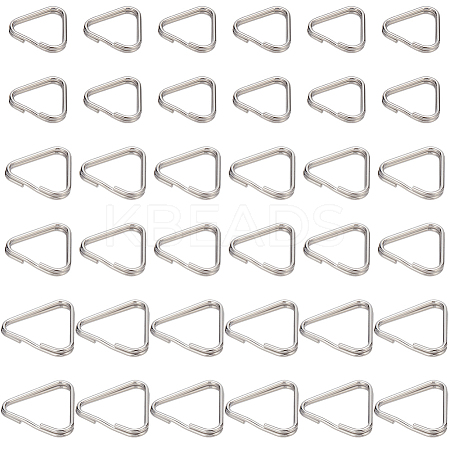 90Pcs 3 Styles 304 Stainless Steel Adjuster Triangle Double Buckles STAS-SC0008-93-1